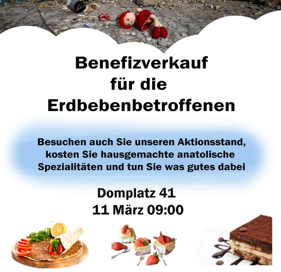 Benefizverkauf für die Erdbebenbetroffenen